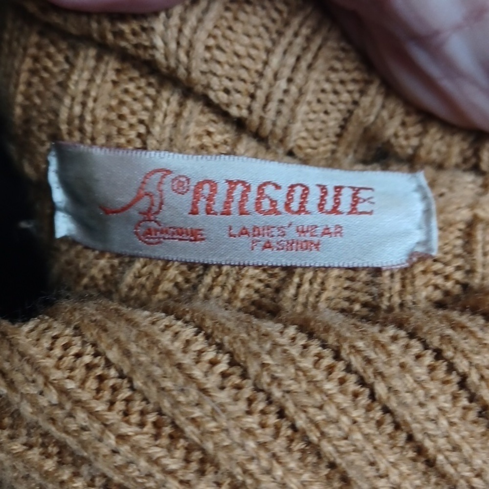 Vintage 70s Knit/velvet Coat/sweater Penny Lane Embroidered, dual zip - Picture 7 of 8